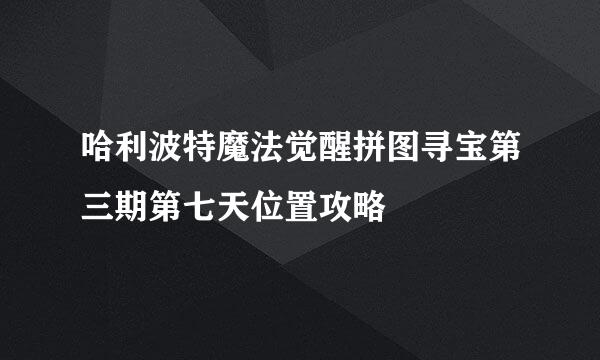 哈利波特魔法觉醒拼图寻宝第三期第七天位置攻略
