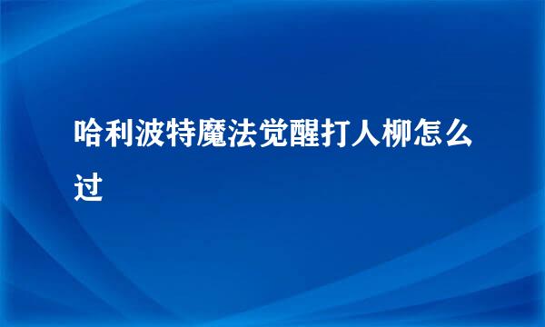 哈利波特魔法觉醒打人柳怎么过