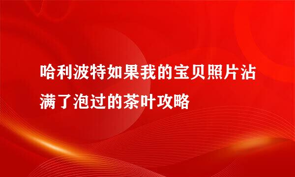 哈利波特如果我的宝贝照片沾满了泡过的茶叶攻略