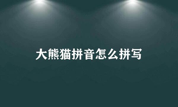 大熊猫拼音怎么拼写
