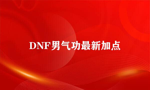 DNF男气功最新加点
