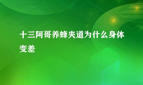 十三阿哥养蜂夹道为什么身体变差