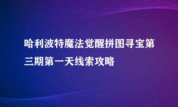 哈利波特魔法觉醒拼图寻宝第三期第一天线索攻略