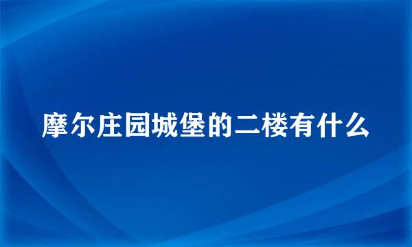 摩尔庄园城堡的二楼有什么