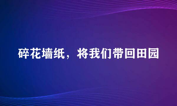 碎花墙纸，将我们带回田园