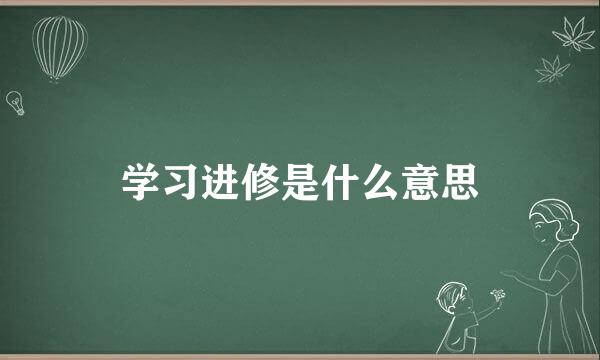 学习进修是什么意思