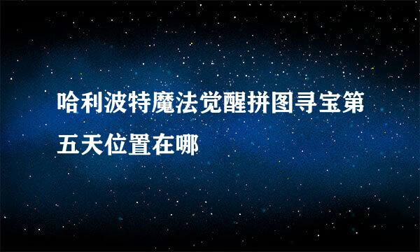 哈利波特魔法觉醒拼图寻宝第五天位置在哪
