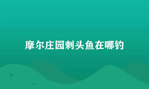 摩尔庄园刺头鱼在哪钓