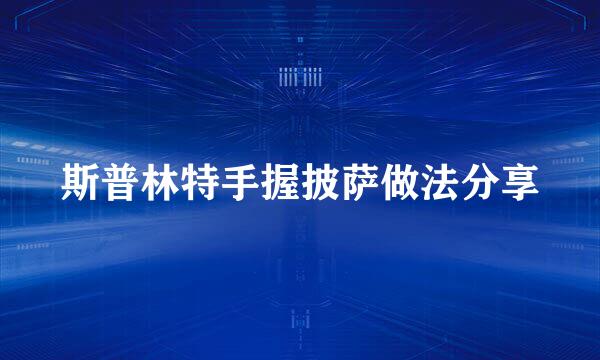 斯普林特手握披萨做法分享