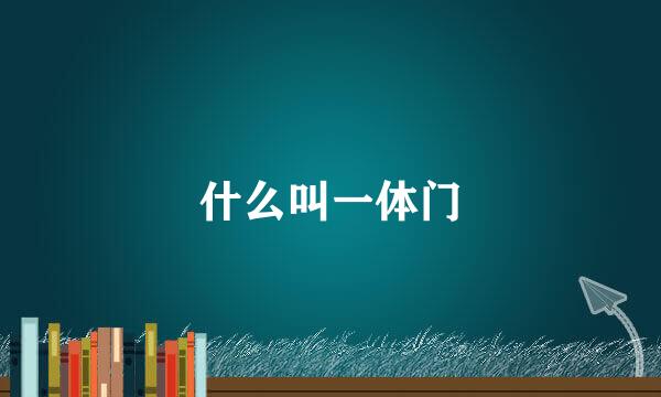 什么叫一体门