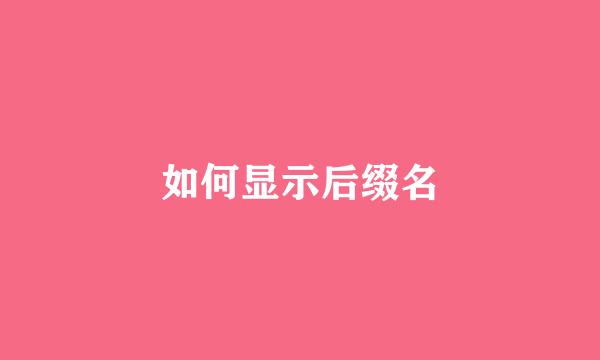 如何显示后缀名