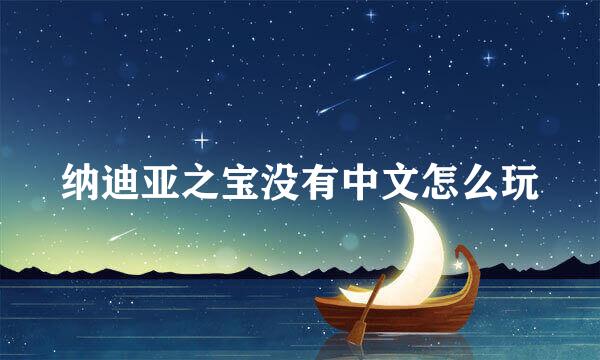 纳迪亚之宝没有中文怎么玩