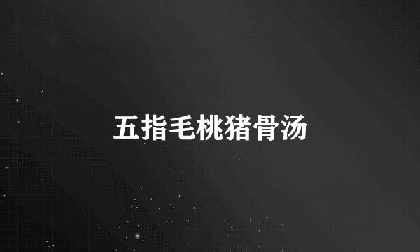 五指毛桃猪骨汤