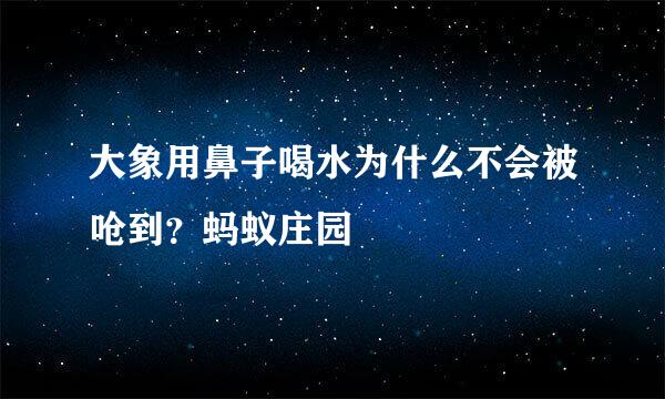 大象用鼻子喝水为什么不会被呛到?蚂蚁庄园