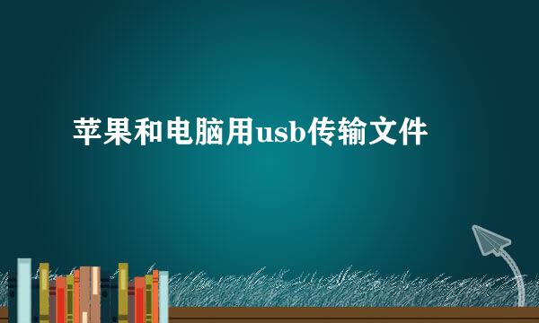 苹果和电脑用usb传输文件
