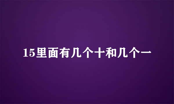 15里面有几个十和几个一