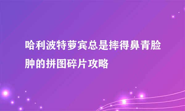 哈利波特萝宾总是摔得鼻青脸肿的拼图碎片攻略