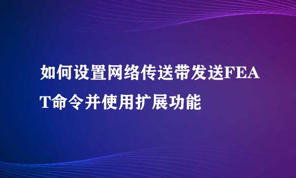 如何设置网络传送带发送FEAT命令并使用扩展功能