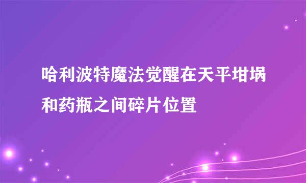 哈利波特魔法觉醒在天平坩埚和药瓶之间碎片位置
