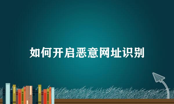 如何开启恶意网址识别