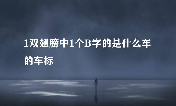 1双翅膀中1个B字的是什么车的车标