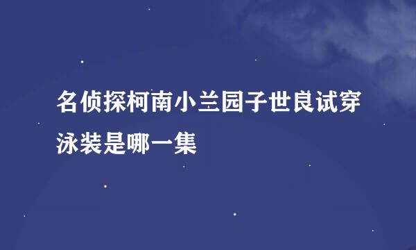 名侦探柯南小兰园子世良试穿泳装是哪一集