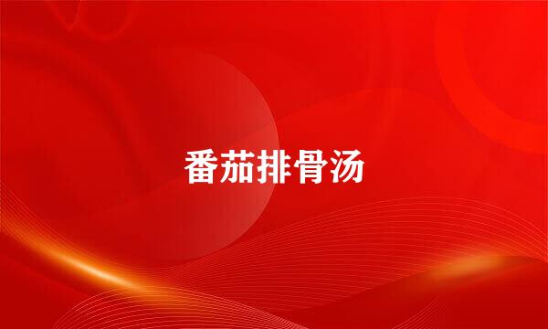 番茄排骨汤