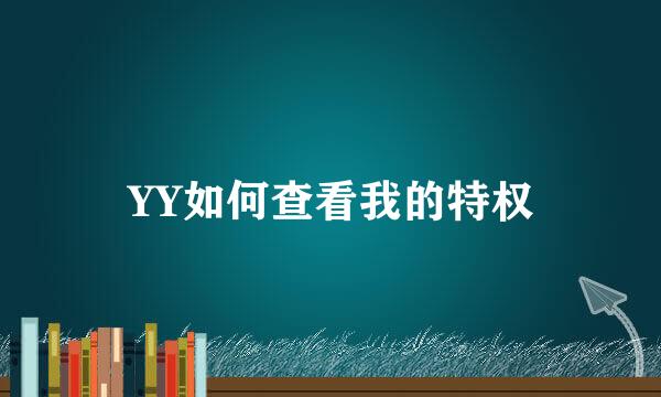 YY如何查看我的特权