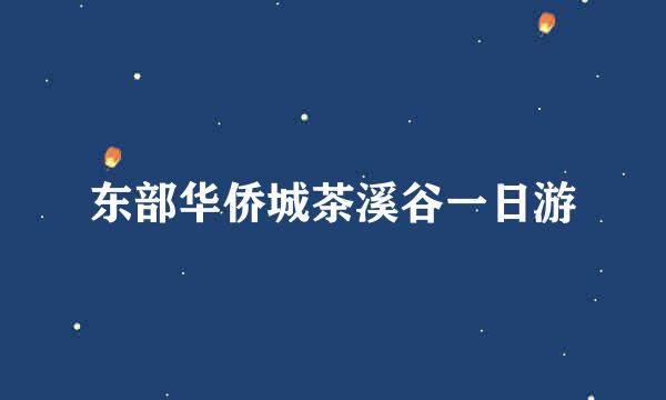 东部华侨城茶溪谷一日游