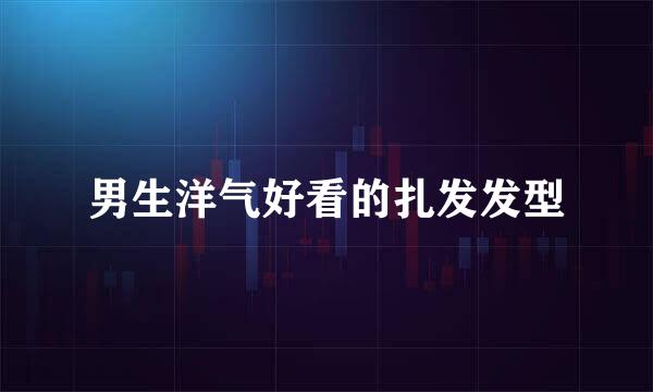 男生洋气好看的扎发发型