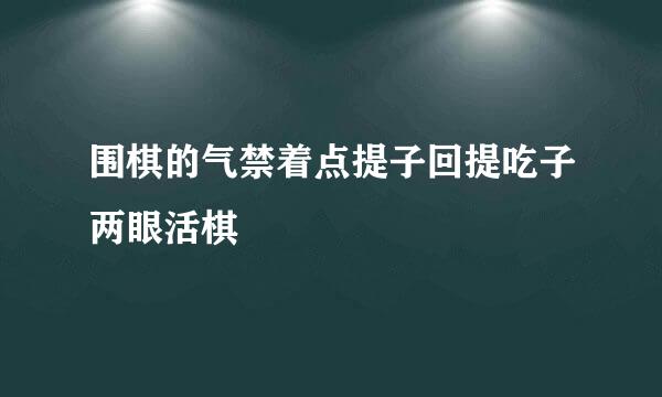 围棋的气禁着点提子回提吃子两眼活棋