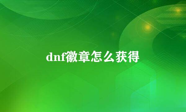 dnf徽章怎么获得