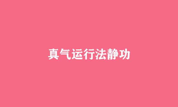真气运行法静功