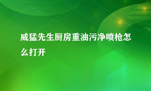 威猛先生厨房重油污净喷枪怎么打开