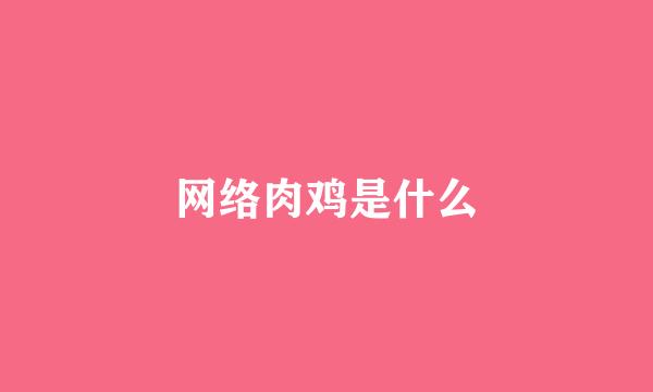 网络肉鸡是什么