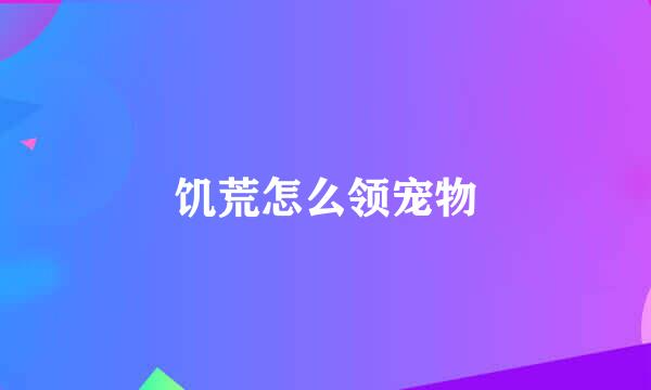 饥荒怎么领宠物