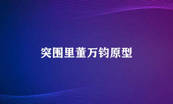 突围里董万钧原型