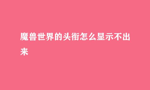 魔兽世界的头衔怎么显示不出来