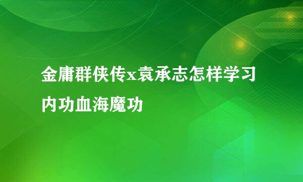 金庸群侠传x袁承志怎样学习内功血海魔功