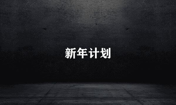 新年计划