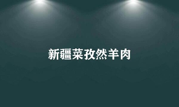 新疆菜孜然羊肉