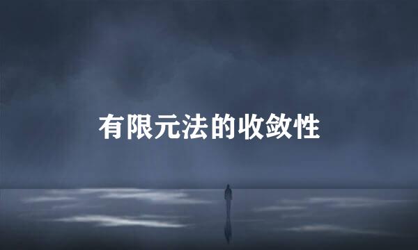 有限元法的收敛性