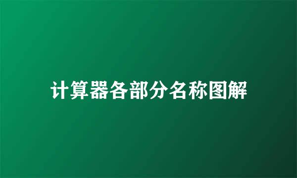 计算器各部分名称图解