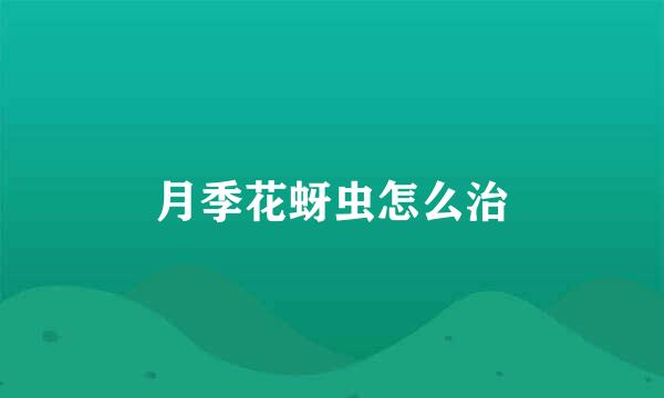 月季花蚜虫怎么治