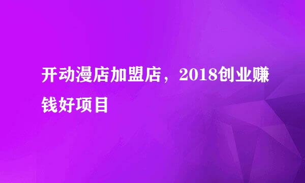 开动漫店加盟店,2018创业赚钱好项目