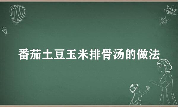 番茄土豆玉米排骨汤的做法