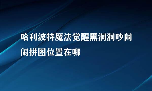 哈利波特魔法觉醒黑洞洞吵闹闹拼图位置在哪