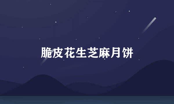 脆皮花生芝麻月饼