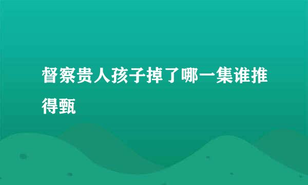 督察贵人孩子掉了哪一集谁推得甄嬛