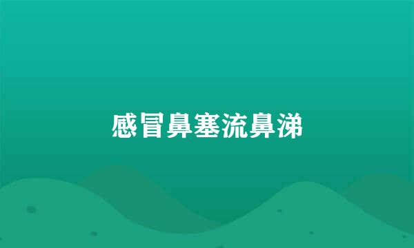 感冒鼻塞流鼻涕